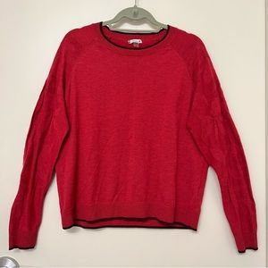 Smartwool Edgewood Crew Red Textured Sweater Size L